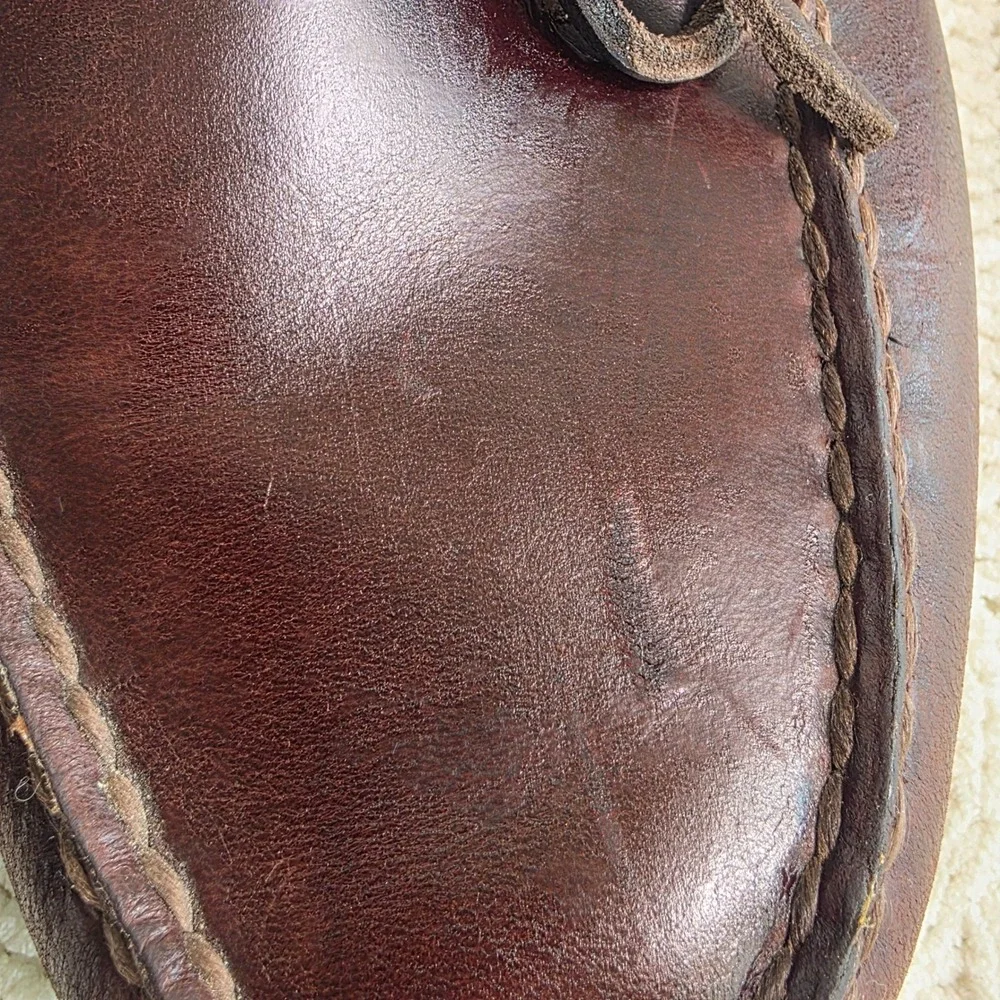 Sperry Top-Sider Boat Shoes Burgundy Brown Leather 2-Eye Mens 12M Pristine
